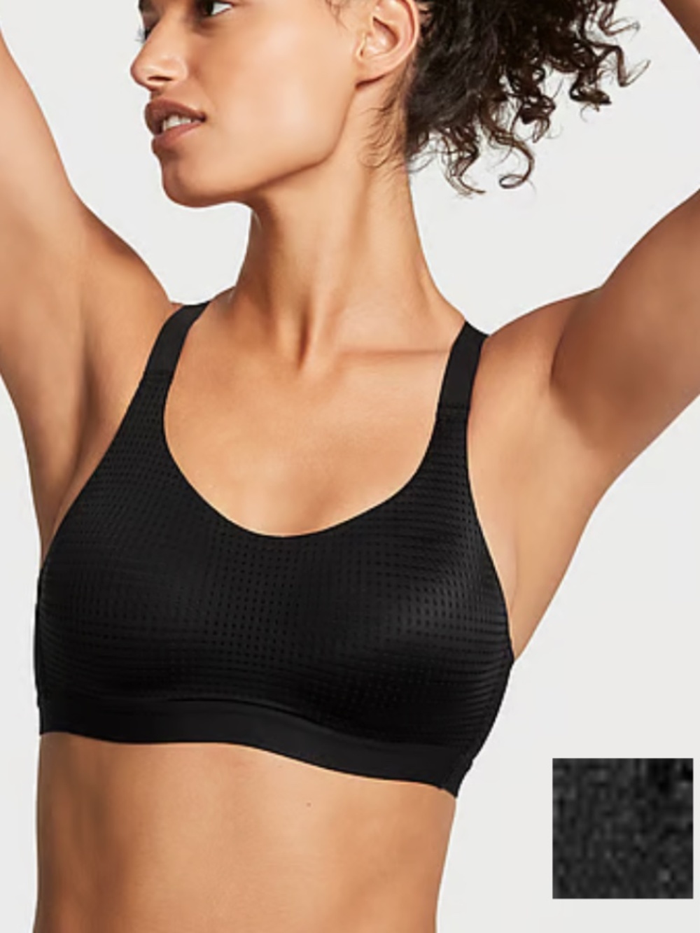 Victoria's Secret VSX Lightweight Mesh Sports Bra Black